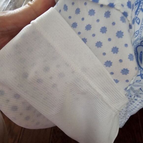 Old Navy Blue & White M French Cottagecore Boho Coastal Garden Quiet Luxury Maxi - Picture 10 of 10